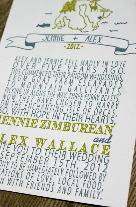 summer camp woodland inspired wedding invitations
