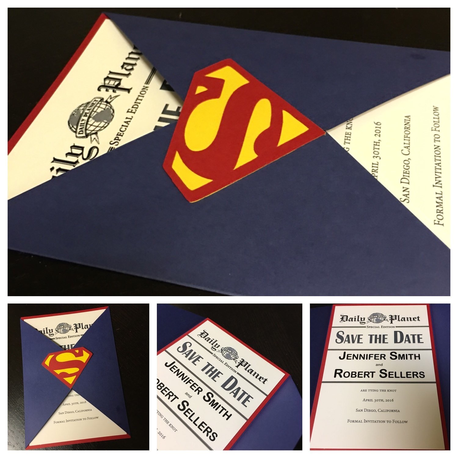 save the date superman wedding