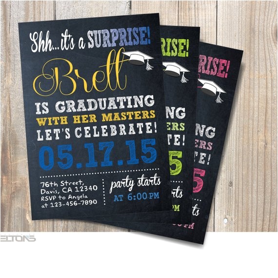 graduation party announcement surprise