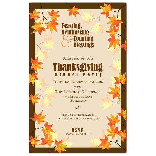 thanksgiving luncheon invitation