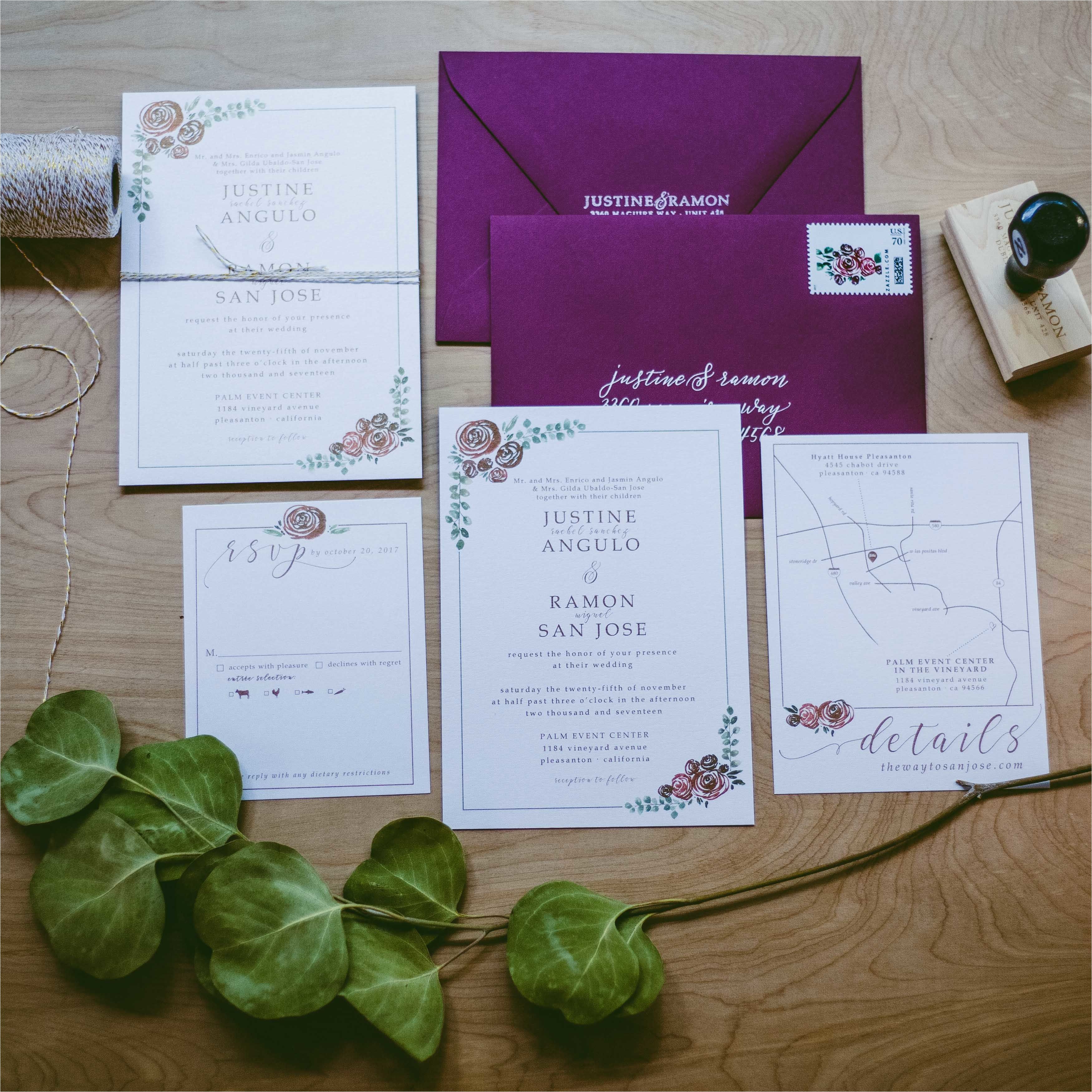 tiny prints wedding invitations