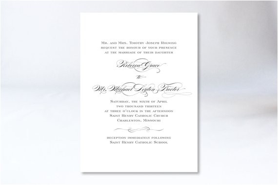 gorgeous traditional wedding invitation