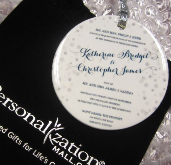 wedding invitation ornament