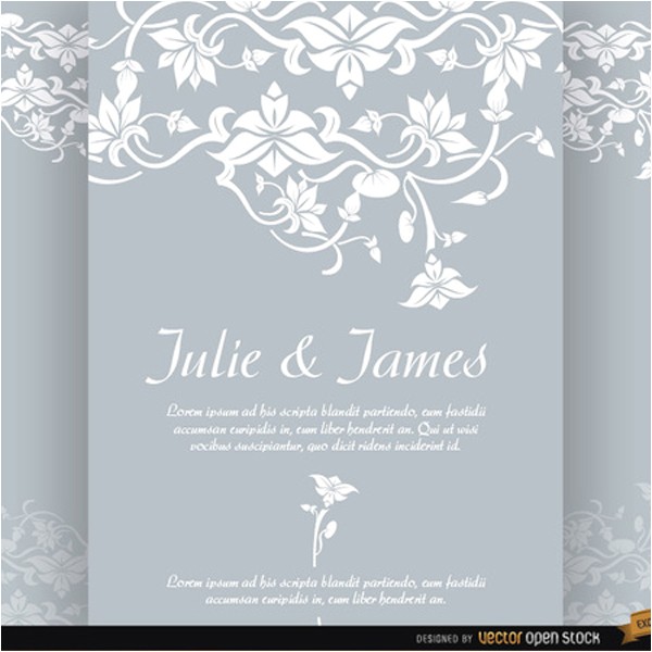 floral triptych brochure marriage invitation