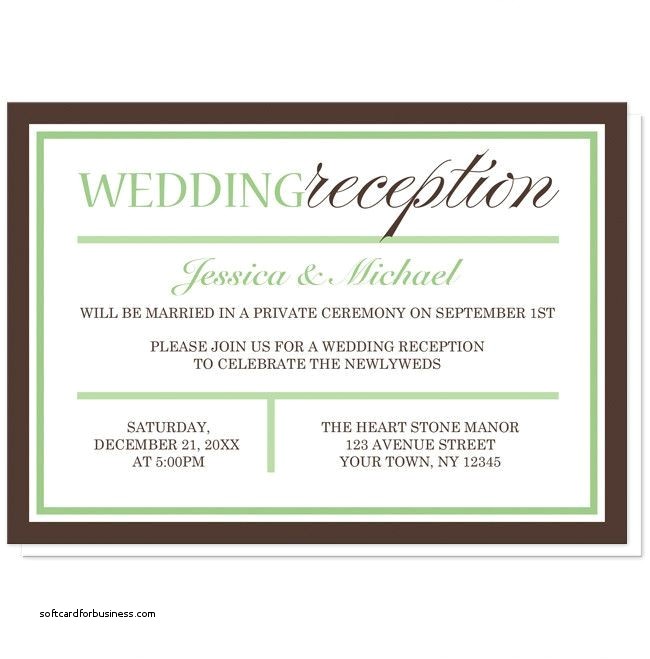 wedding reception invitation wording after private ceremony