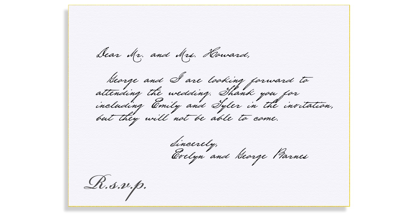 accepting wedding invitation letter