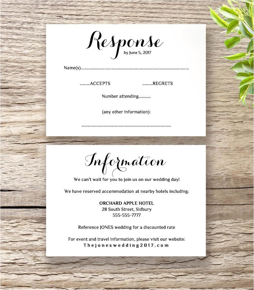 byron wedding invitation set template