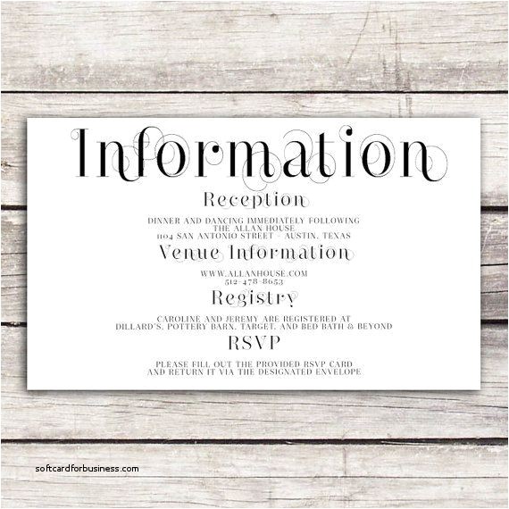 wedding invitation accommodation card wording