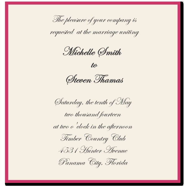 formal wedding invitation wording 1230
