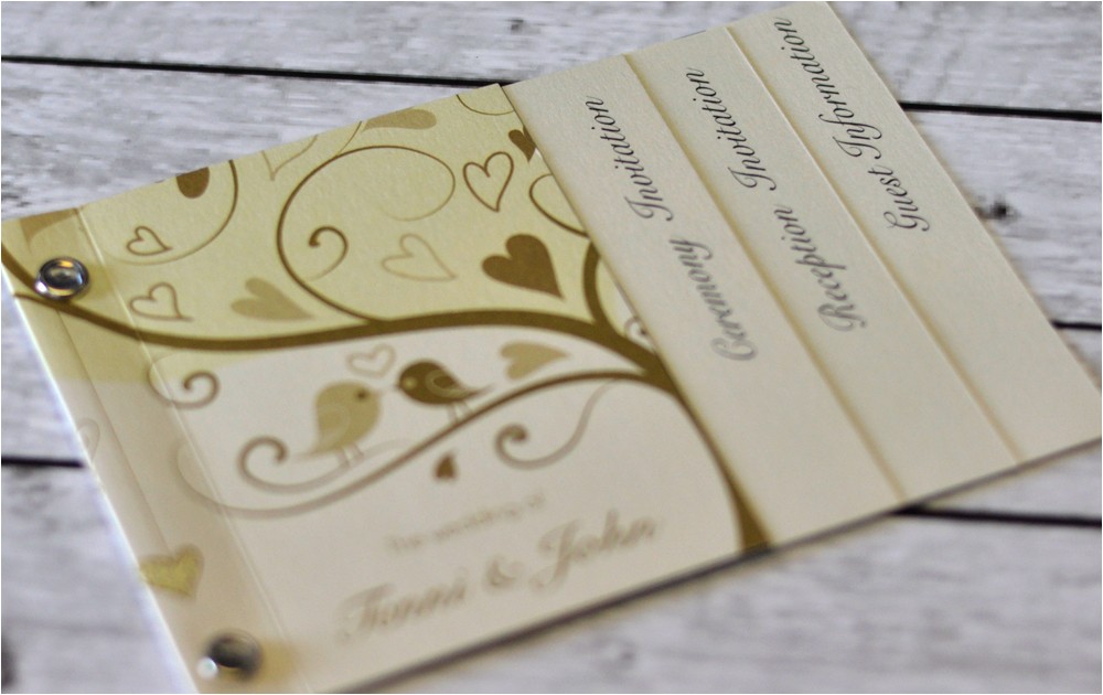 invitations mini book wedding invitation love birds