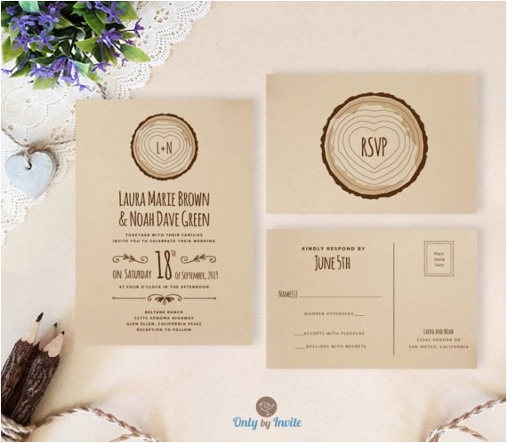 cheap wedding invitations with rsvp response card