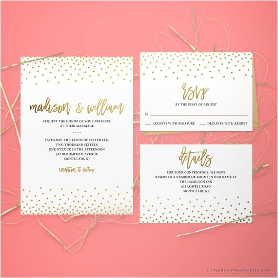 printable wedding invitation package