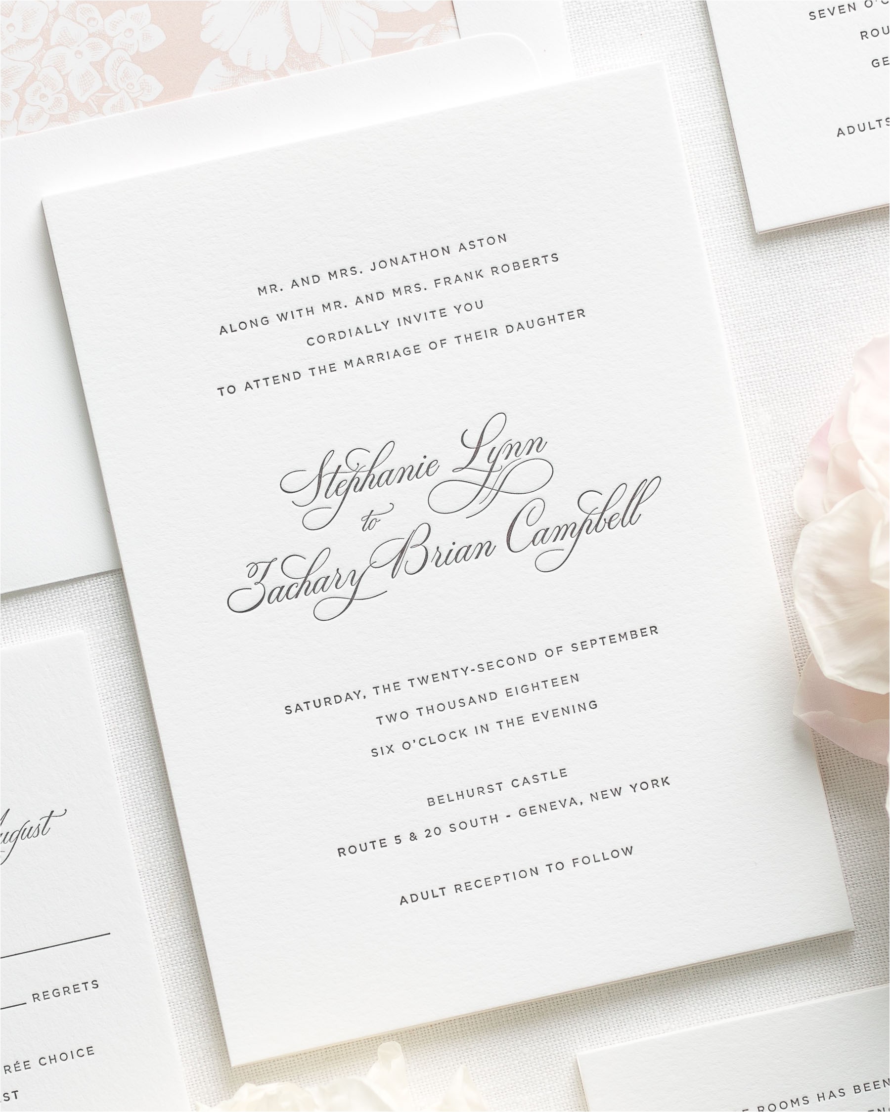 wedding invitation wording for reception to follow