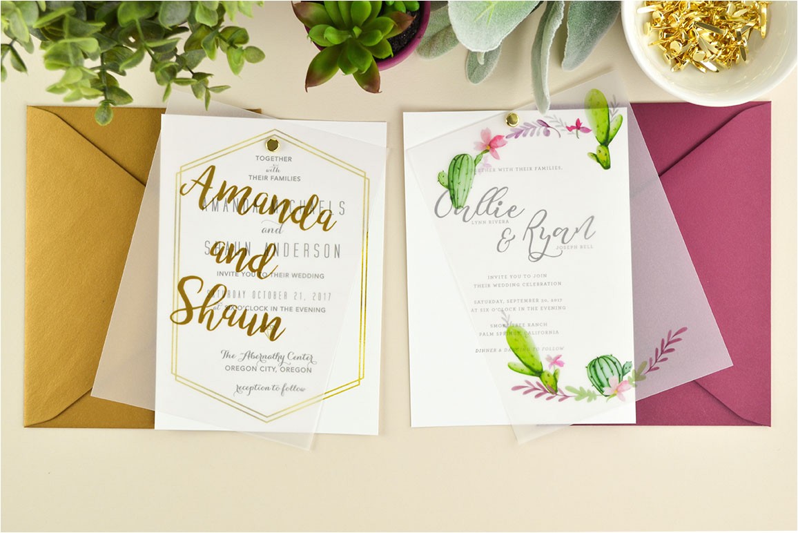 4 ways to diy elegant vellum wedding invitations