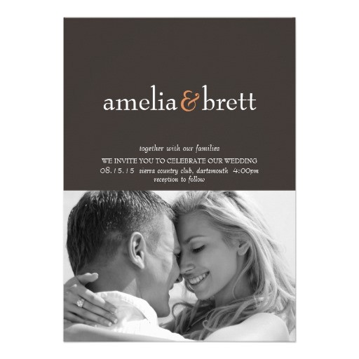 modern fall wedding invitations with couples photo 161629334837147510