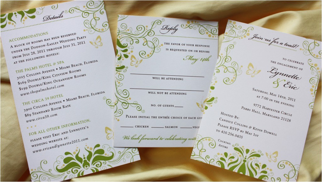 wedding invitation insert
