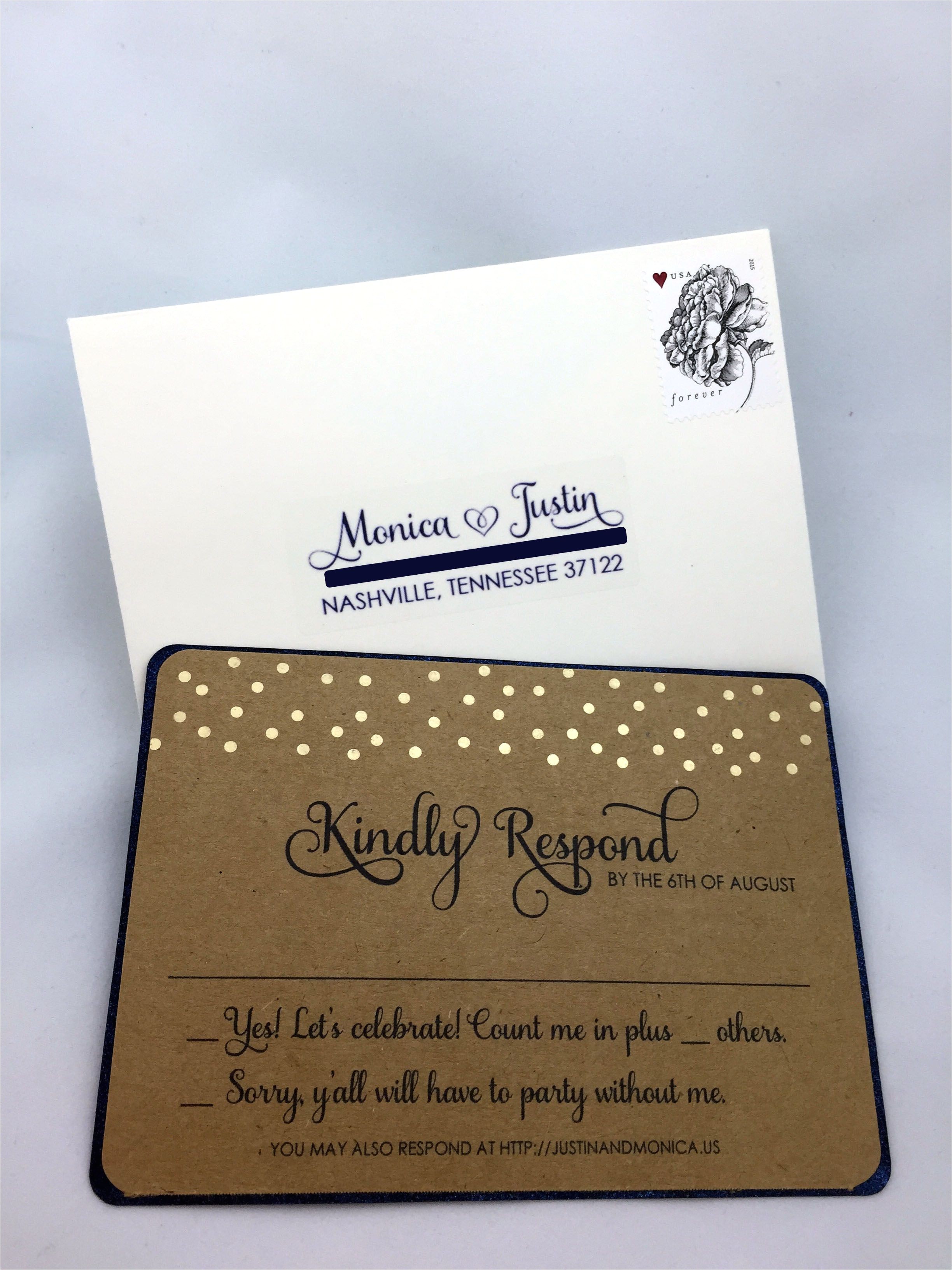wedding invitations with response cards and envelopes