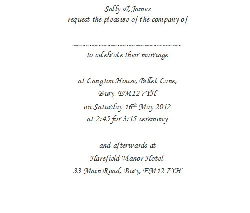 wedding invitation wording templates