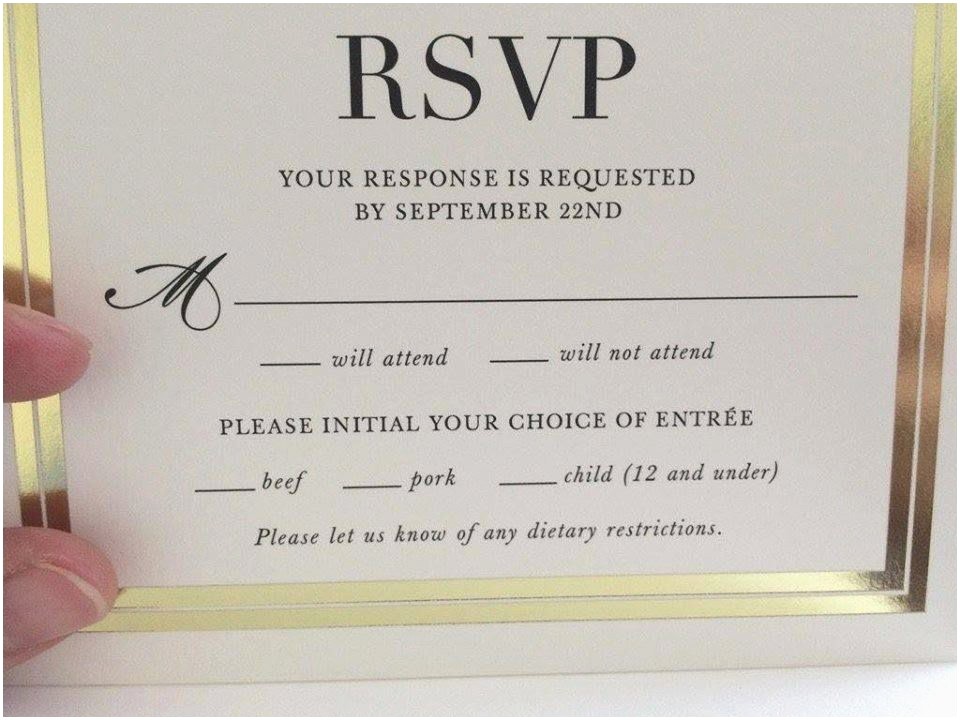 invitations with rsvp cards best of customized insert wedding party multi occation gold invitation rsvp