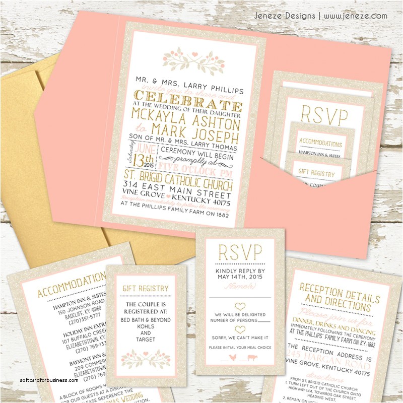 what needs to go in a wedding invitation