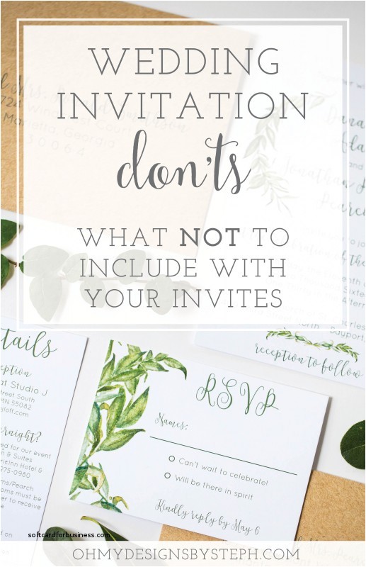 what information should be included in a wedding invitation