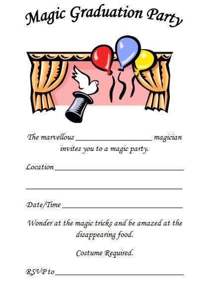 What to Write On Graduation Party Invitations Magic Graduation Party themes