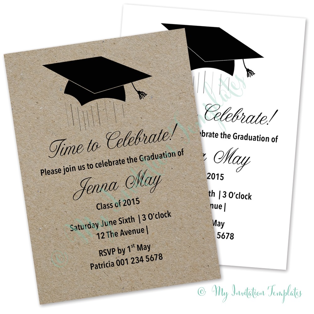 graduation invitation template