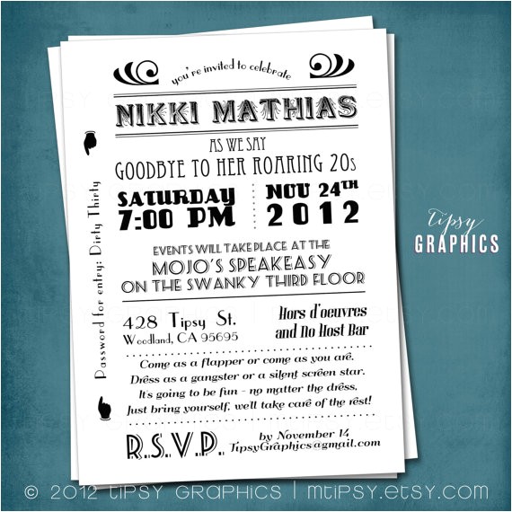 invitation templates 1920s