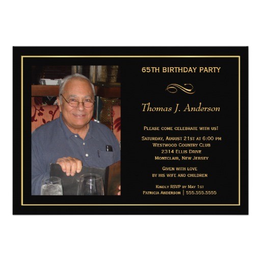 65th birthday party invitations add your photo 161271340409256362