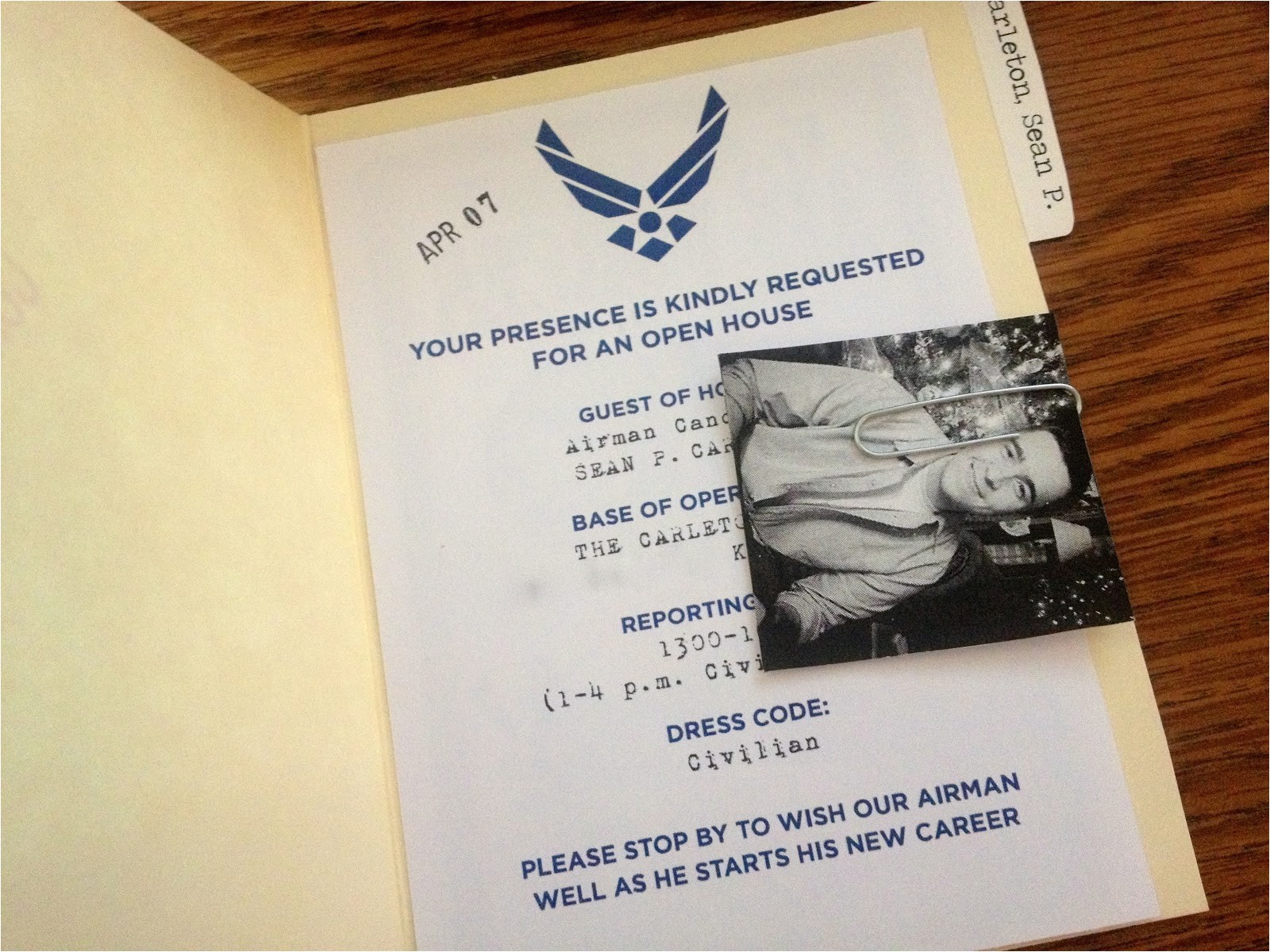air force going away party invitations