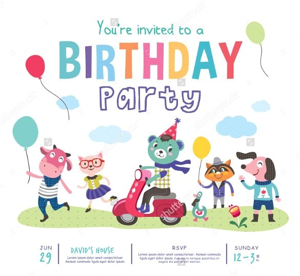 sample kids birthday invitation