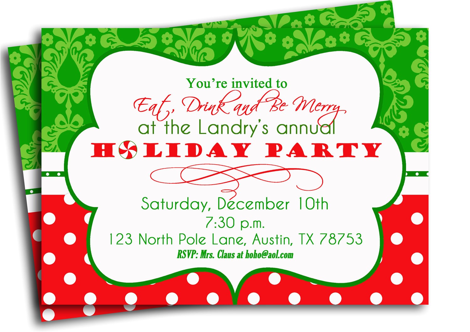 annual holiday party invitation templates