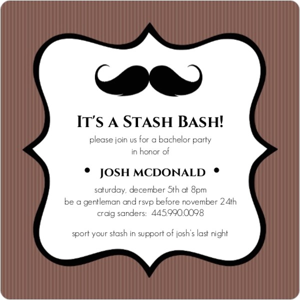 bachelor party invitation wording
