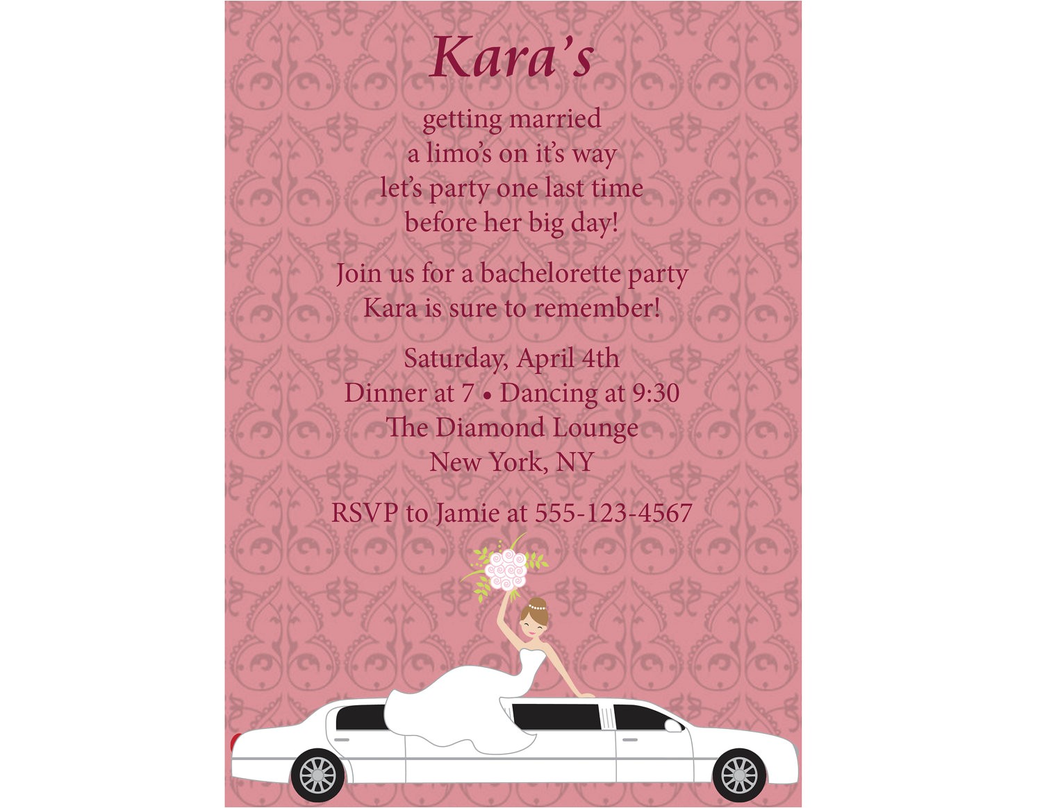 bachelor party invite wording