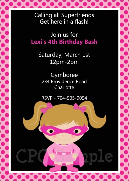 batgirl birthday invitation girls superhero birthday invitation printable p 1299