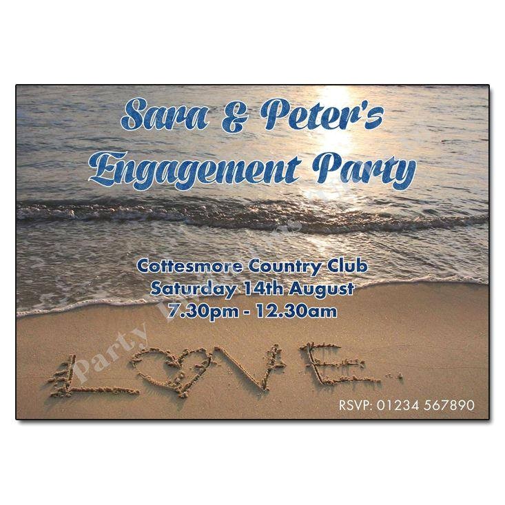 beach themed engagement party invitations
