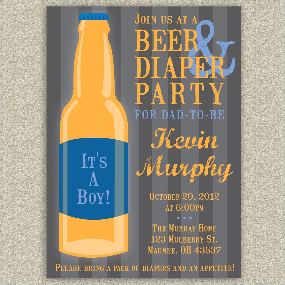 beer and diaper party for dad printable