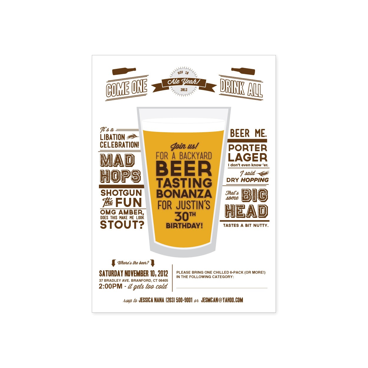 beer tasting party invitations