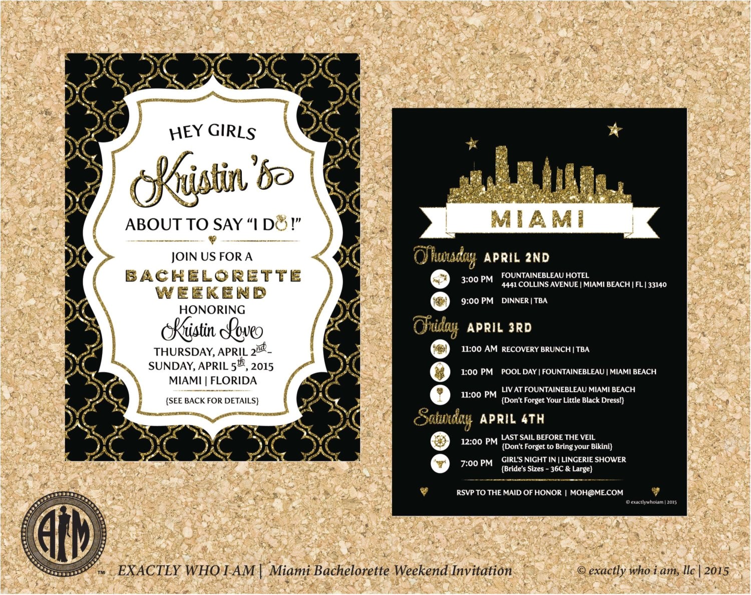 bachelorette weekend party invitations