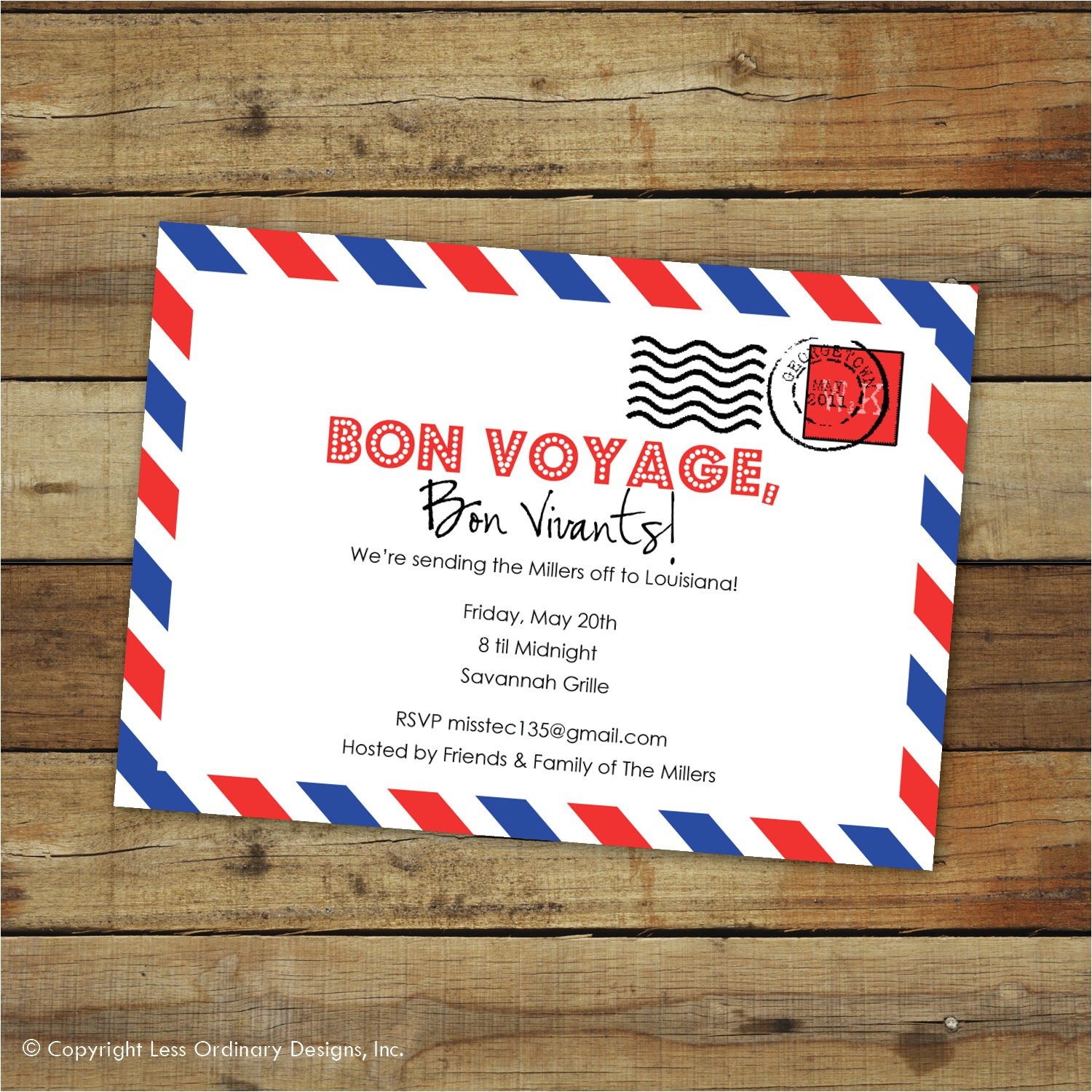 bon voyage party invitations