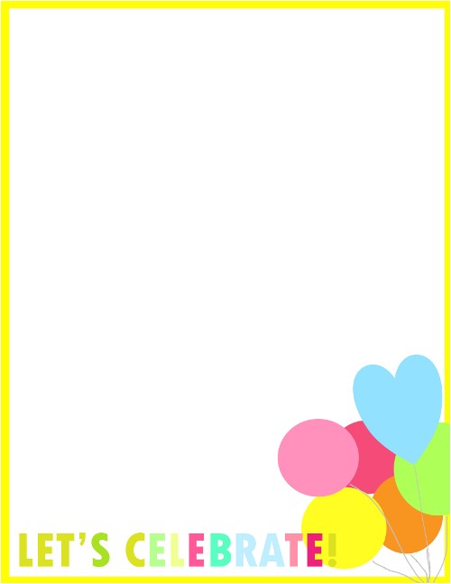 fresh designs birthday borders for invitations and more