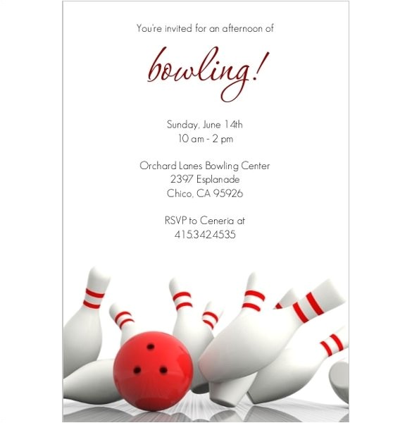 bowling invitation template