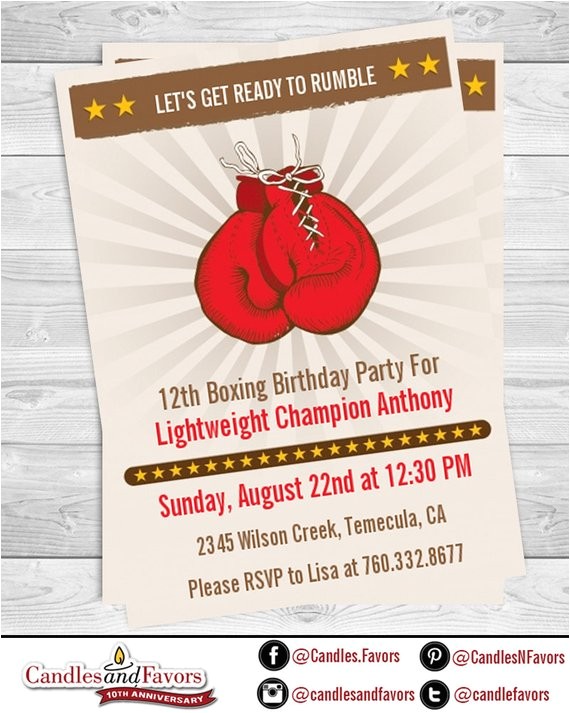 boxing gloves printable birthday party