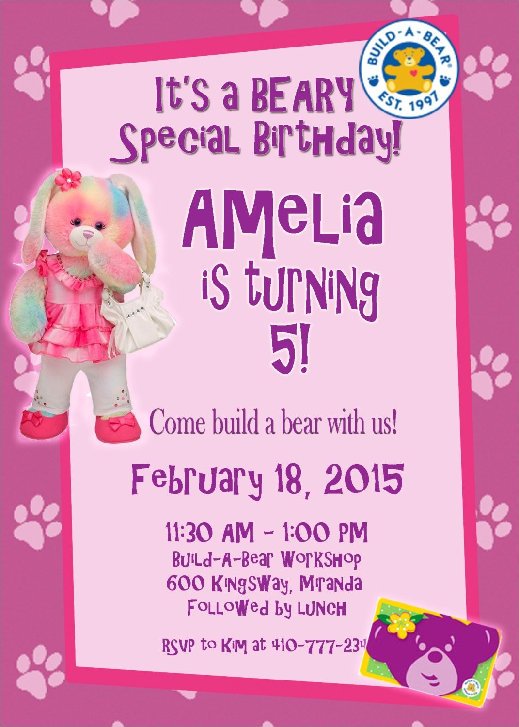personalized customized build a bear