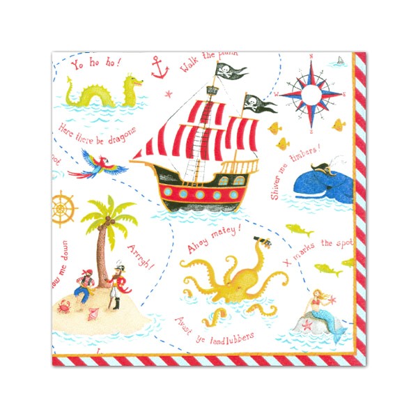 caspari yo ho ho paper cocktail napkins p 9 14640c