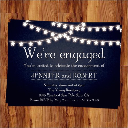 rustic outdoor chalkboard cheap engagement party invitation cards ewei014