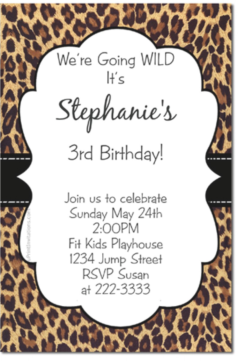 cheetah print invitation