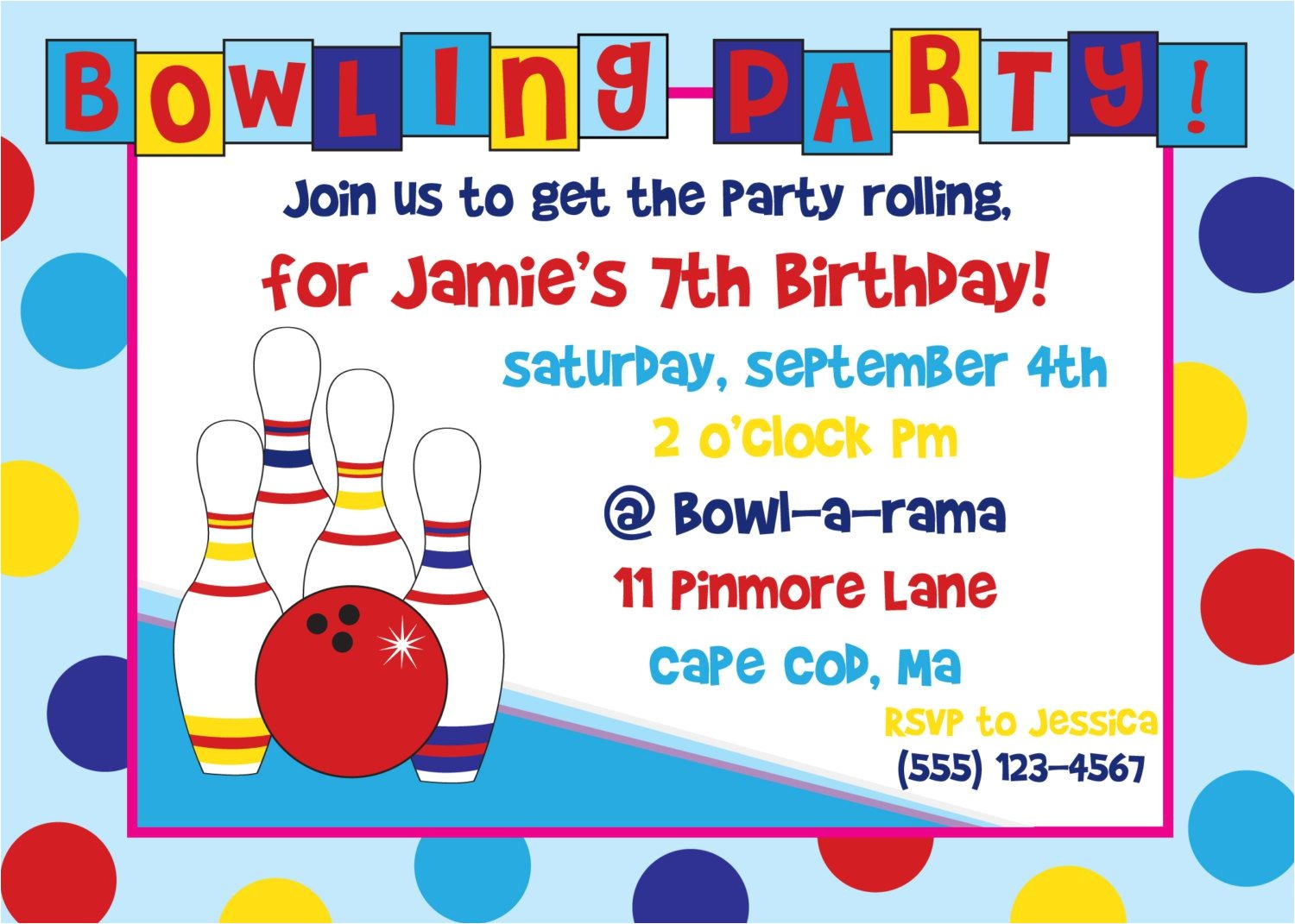 childrens birthday party invites
