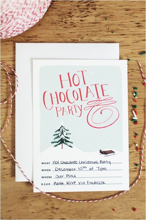 hot chocolate party printables