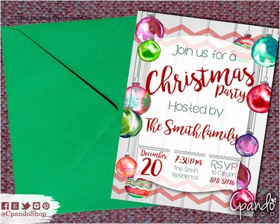 christmas dinner party invitations